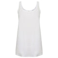 White - Front - Skinni Fit Womens-Ladies Slounge Vest