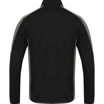 Black-Gunmetal Grey - Back - Finden & Hales Mens Contrast Zip Neck Midlayer Top