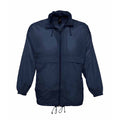 Navy - Front - SOLS Unisex Surf Windbreaker Lightweight Jacket