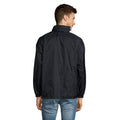 Navy - Side - SOLS Unisex Surf Windbreaker Lightweight Jacket