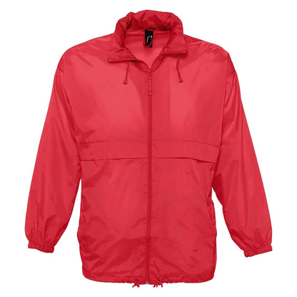 Red - Front - SOLS Unisex Surf Windbreaker Lightweight Jacket