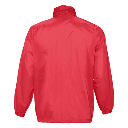 Red - Back - SOLS Unisex Surf Windbreaker Lightweight Jacket