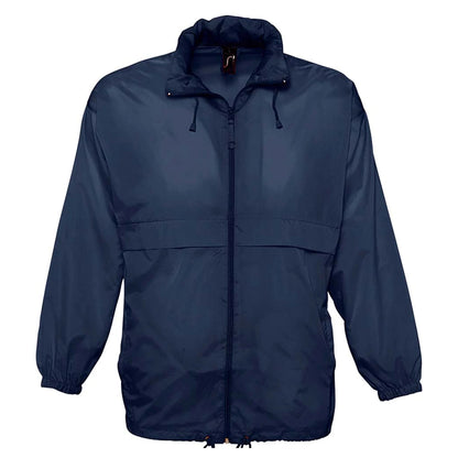 Navy - Front - SOLS Unisex Surf Windbreaker Lightweight Jacket
