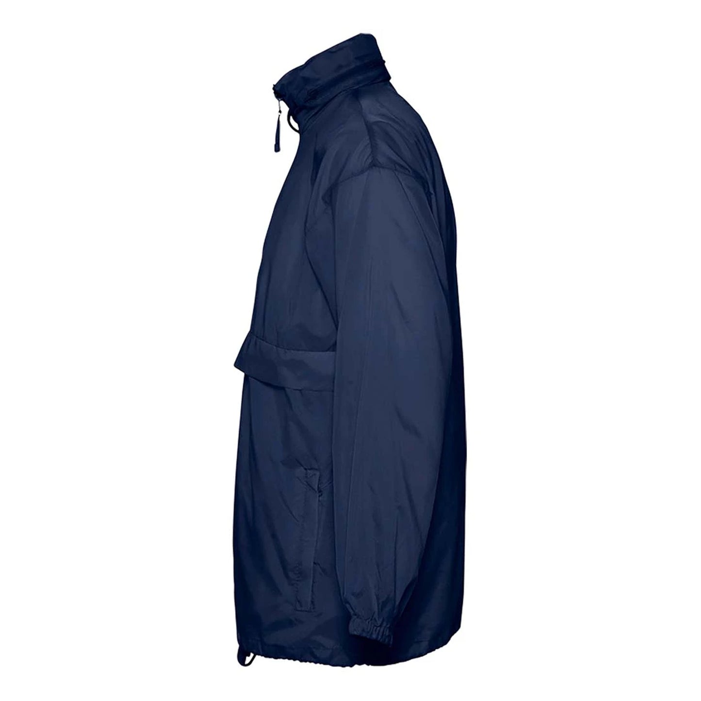 Navy - Side - SOLS Unisex Surf Windbreaker Lightweight Jacket