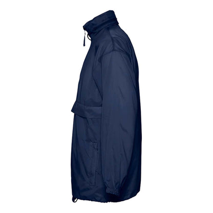 Navy - Side - SOLS Unisex Surf Windbreaker Lightweight Jacket