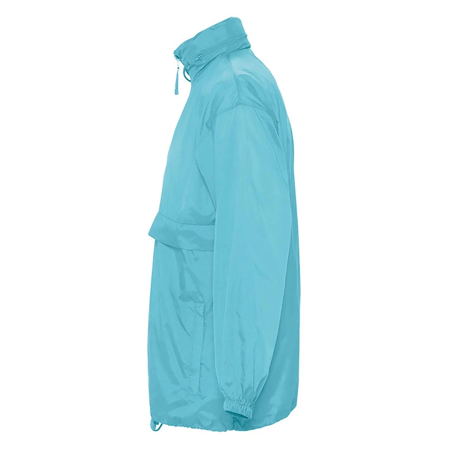 Blue Atoll - Side - SOLS Unisex Surf Windbreaker Lightweight Jacket