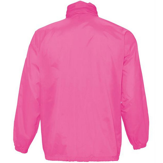 Neon Pink - Lifestyle - SOLS Unisex Surf Windbreaker Lightweight Jacket