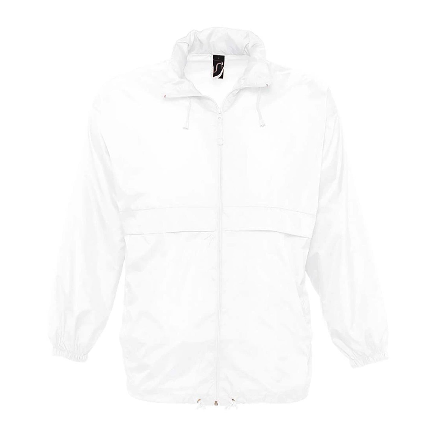 White - Front - SOLS Unisex Surf Windbreaker Lightweight Jacket