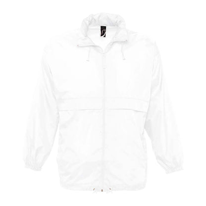 White - Front - SOLS Unisex Surf Windbreaker Lightweight Jacket