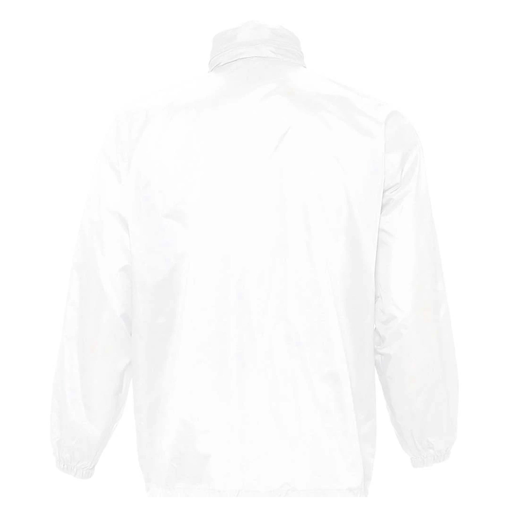 White - Back - SOLS Unisex Surf Windbreaker Lightweight Jacket