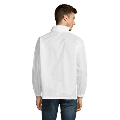 White - Pack Shot - SOLS Unisex Surf Windbreaker Lightweight Jacket