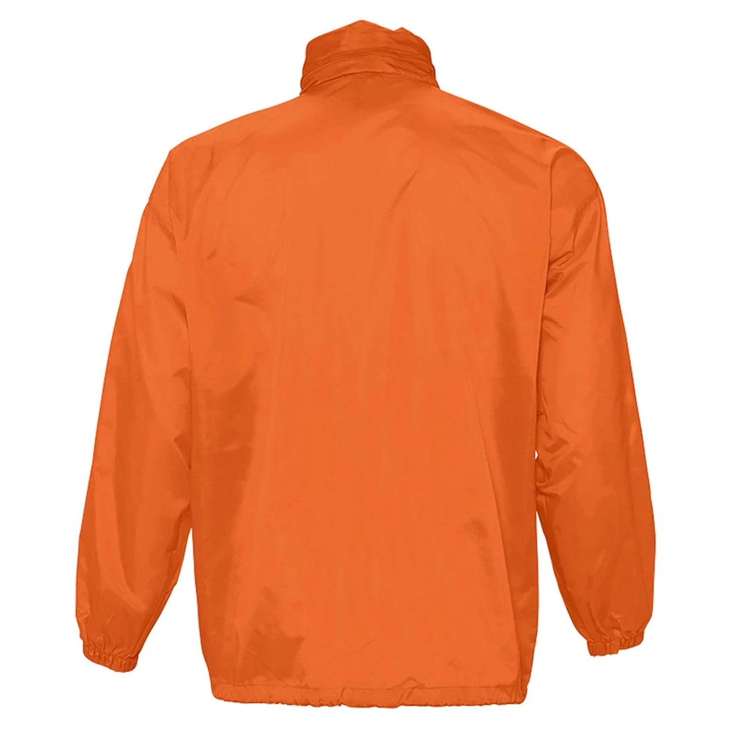 Orange - Back - SOLS Unisex Surf Windbreaker Lightweight Jacket
