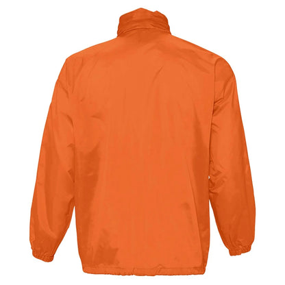Orange - Back - SOLS Unisex Surf Windbreaker Lightweight Jacket