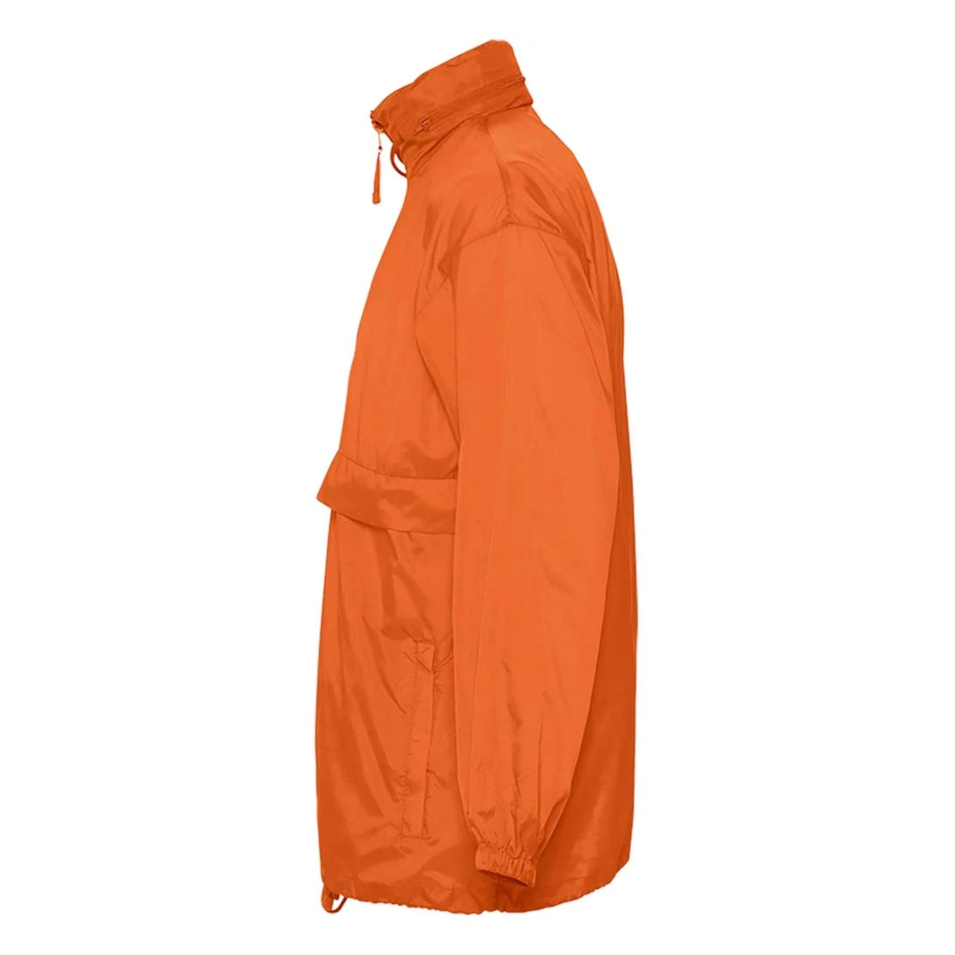 Orange - Side - SOLS Unisex Surf Windbreaker Lightweight Jacket