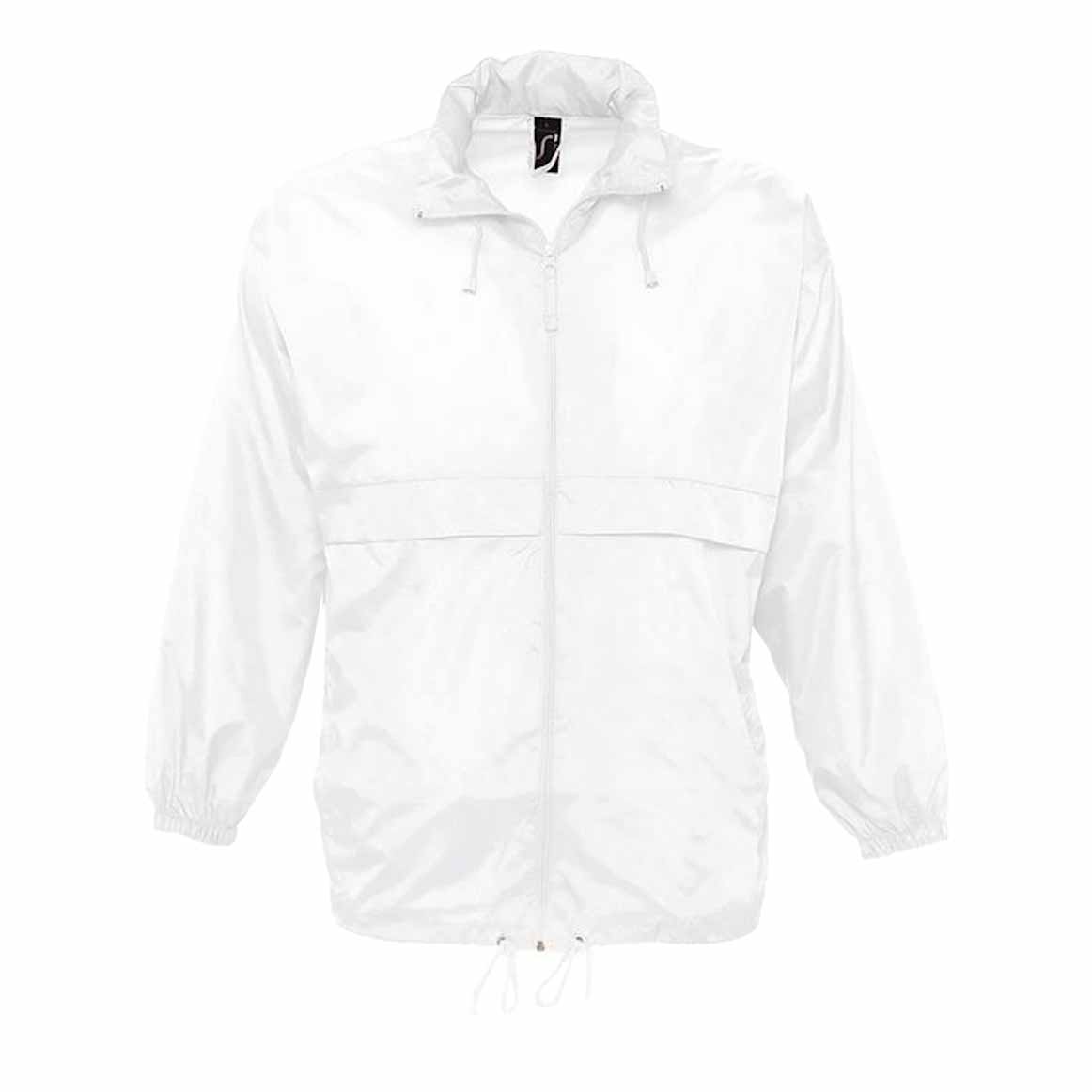 White - Front - SOLS Unisex Surf Windbreaker Lightweight Jacket