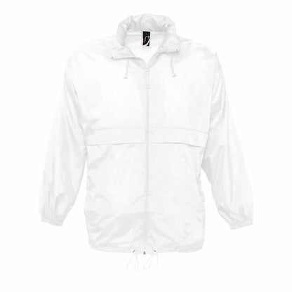 White - Front - SOLS Unisex Surf Windbreaker Lightweight Jacket