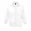 White - Front - SOLS Unisex Surf Windbreaker Lightweight Jacket