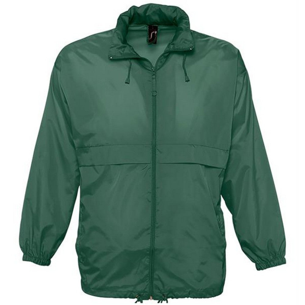 Forest Green - Front - SOLS Unisex Surf Windbreaker Lightweight Jacket