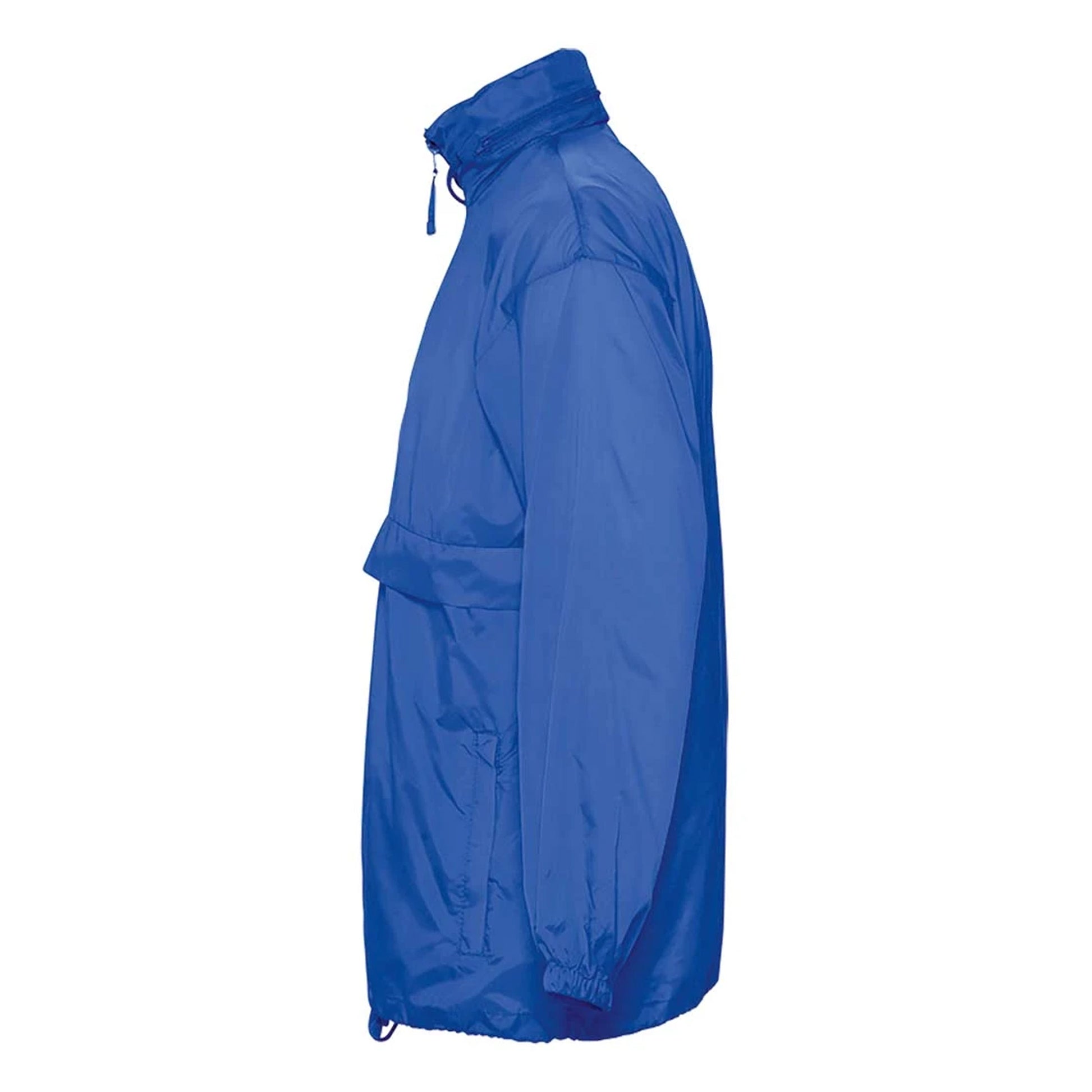 Royal Blue - Side - SOLS Unisex Surf Windbreaker Lightweight Jacket