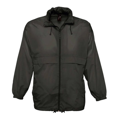Black - Front - SOLS Unisex Surf Windbreaker Lightweight Jacket