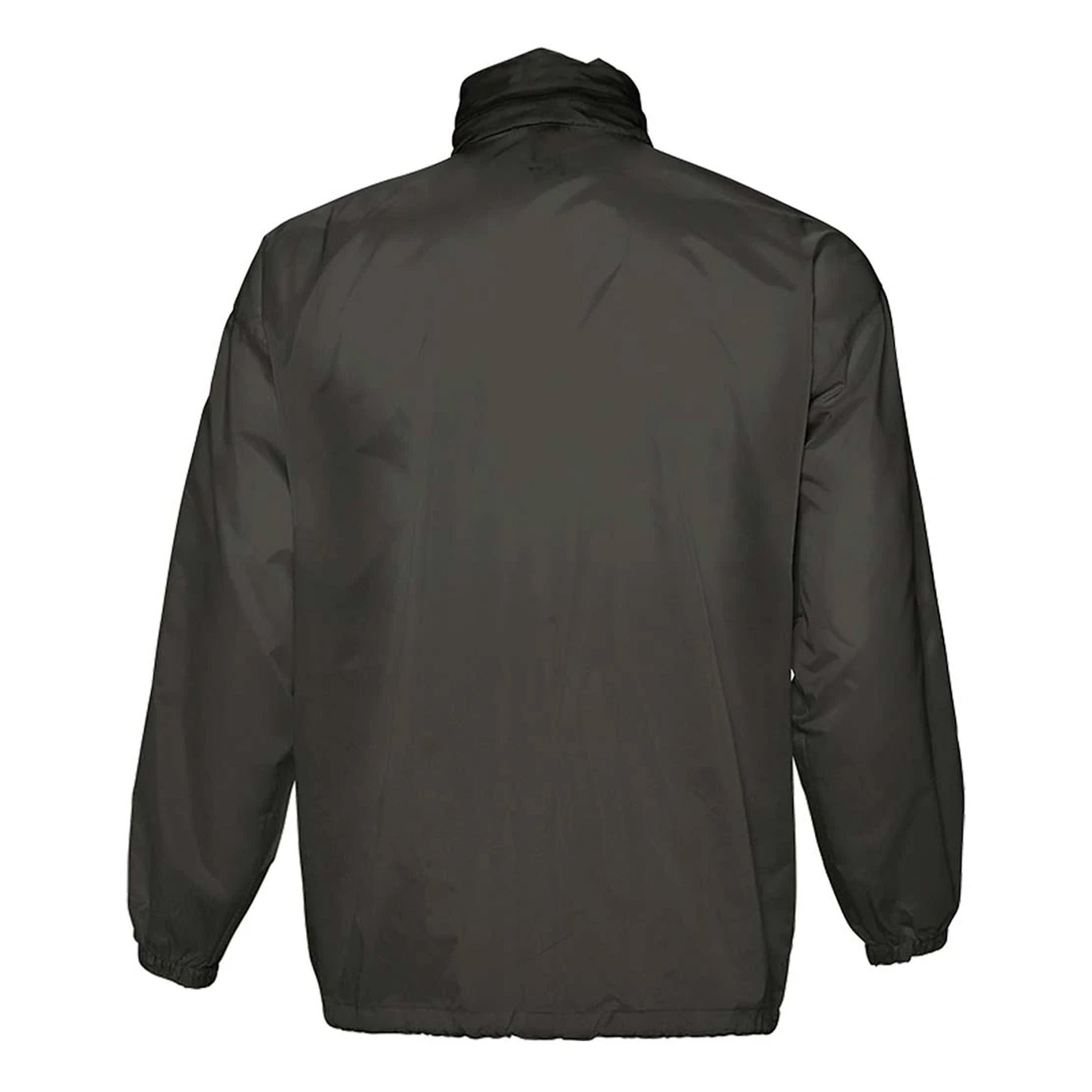 Black - Back - SOLS Unisex Surf Windbreaker Lightweight Jacket