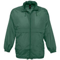 Forest Green - Front - SOLS Unisex Surf Windbreaker Lightweight Jacket