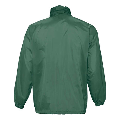 Forest Green - Back - SOLS Unisex Surf Windbreaker Lightweight Jacket