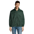 Forest Green - Back - SOLS Unisex Surf Windbreaker Lightweight Jacket