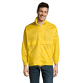 Gold - Back - SOLS Unisex Surf Windbreaker Lightweight Jacket