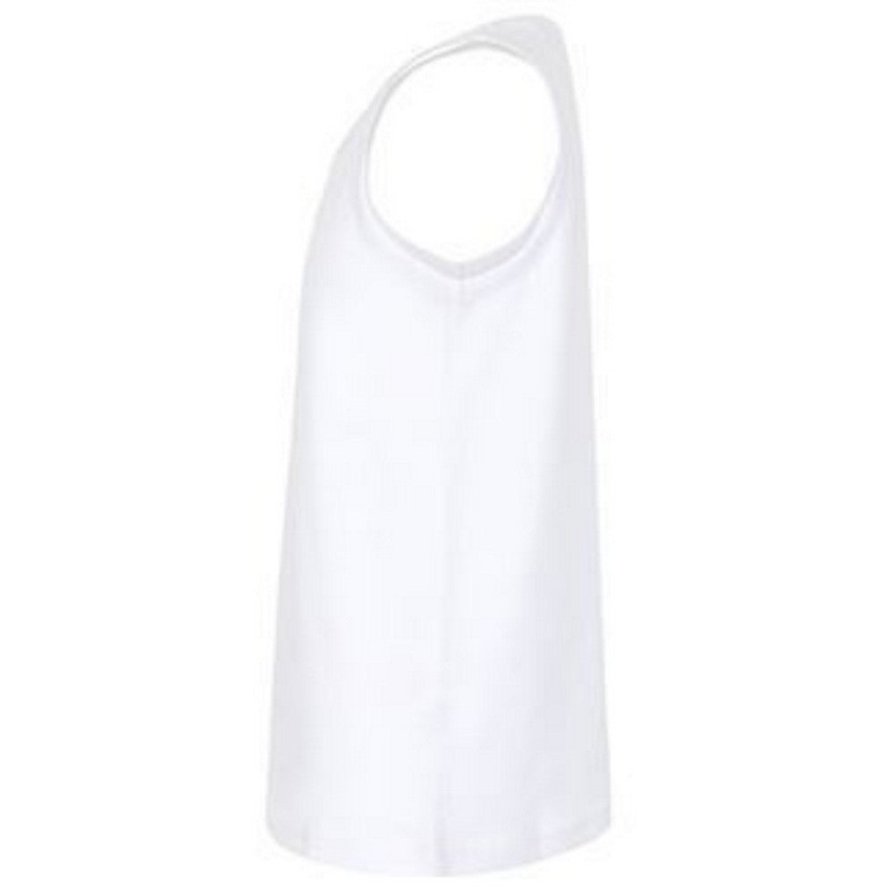 White - Side - Skinni Fit Chidlrens Girls Feel Good Stretch Vest