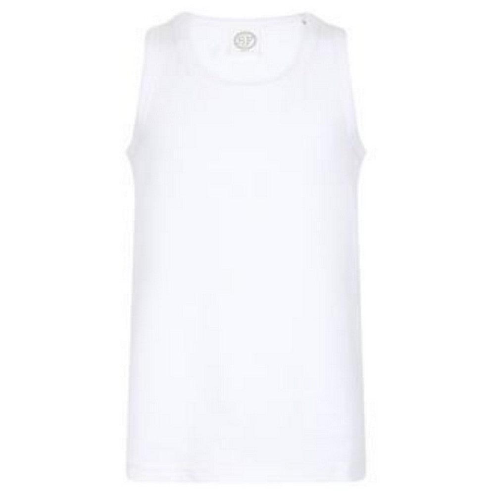 White - Front - Skinni Fit Chidlrens Girls Feel Good Stretch Vest