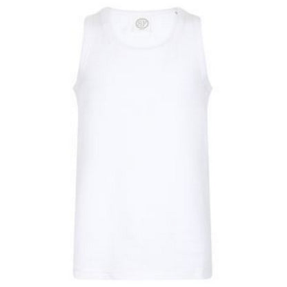 White - Front - Skinni Fit Chidlrens Girls Feel Good Stretch Vest