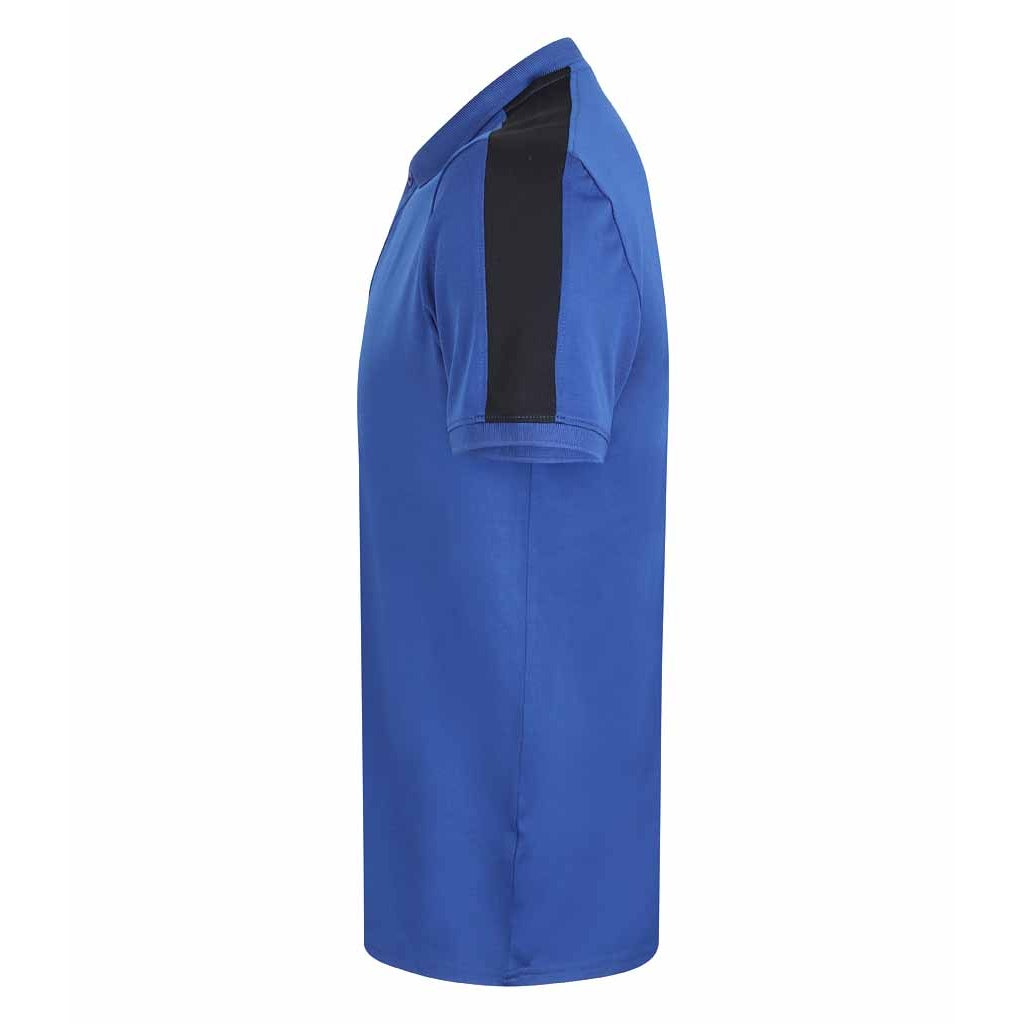 Royal Blue-Navy - Lifestyle - Finden & Hales Adults Unisex Contrast Panel Pique Polo Shirt