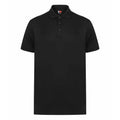Black-Gunmetal - Front - Finden & Hales Adults Unisex Contrast Panel Pique Polo Shirt