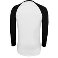 White-Deep Black - Side - SOLS Mens Funky Contrast Long Sleeve T-Shirt