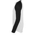 White-Deep Black - Lifestyle - SOLS Mens Funky Contrast Long Sleeve T-Shirt