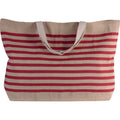 Natural-Red - Front - Kimood Large Juco Bag