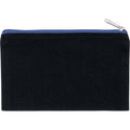 Black-Royal Blue - Front - Kimood Small Cotton Canvas Pouch