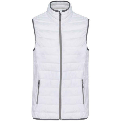 White - Front - Kariban Womens-Ladies Lightweight Down Bodywarmer