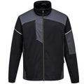 Black-Zoom Grey - Front - Portwest Mens PW3 Flex Shell Jacket