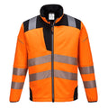 Orange-Black - Front - Portwest Mens PW3 Hi-Vis Soft Shell Jacket