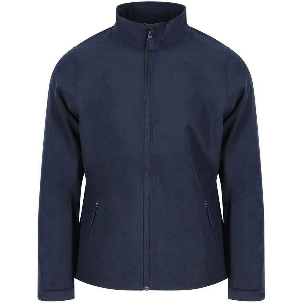 Navy - Front - PRO RTX Womens-Ladies Pro Two Layer Soft Shell Jacket