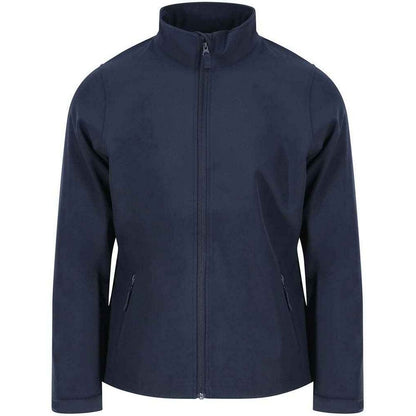 Navy - Front - PRO RTX Womens-Ladies Pro Two Layer Soft Shell Jacket