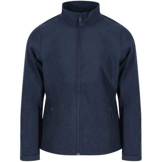 Navy - Front - PRO RTX Womens-Ladies Pro Two Layer Soft Shell Jacket