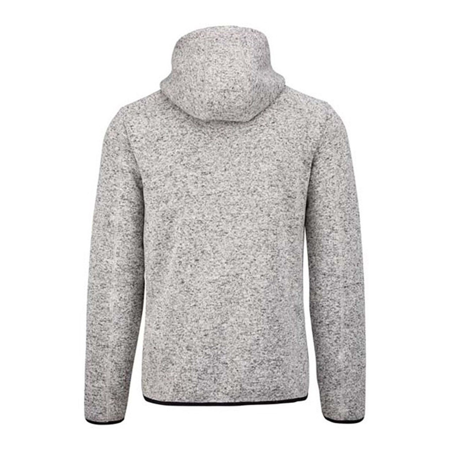 Light Grey Melange - Back - Proact Mens Heather Hooded Jacket