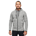 Light Grey Melange - Side - Proact Mens Heather Hooded Jacket
