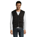 Black - Back - SOLS Wild Unisex Full Zip Waistcoat Bodywarmer Jacket