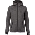 Deep Grey Heather - Front - Proact Womens-Ladies Performance Hooded Jacket