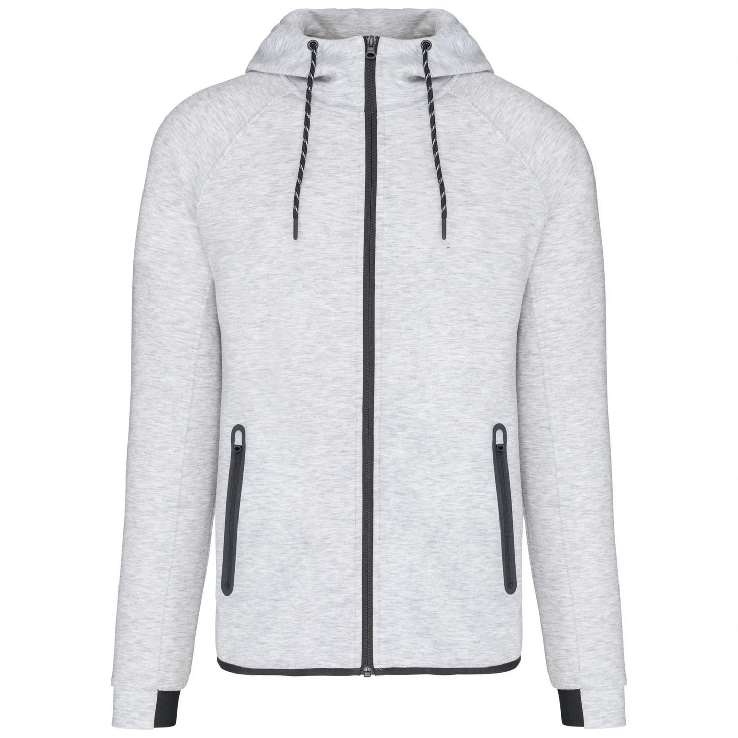 Ash Heather - Front - Proact Mens Performance Hooded Jacket