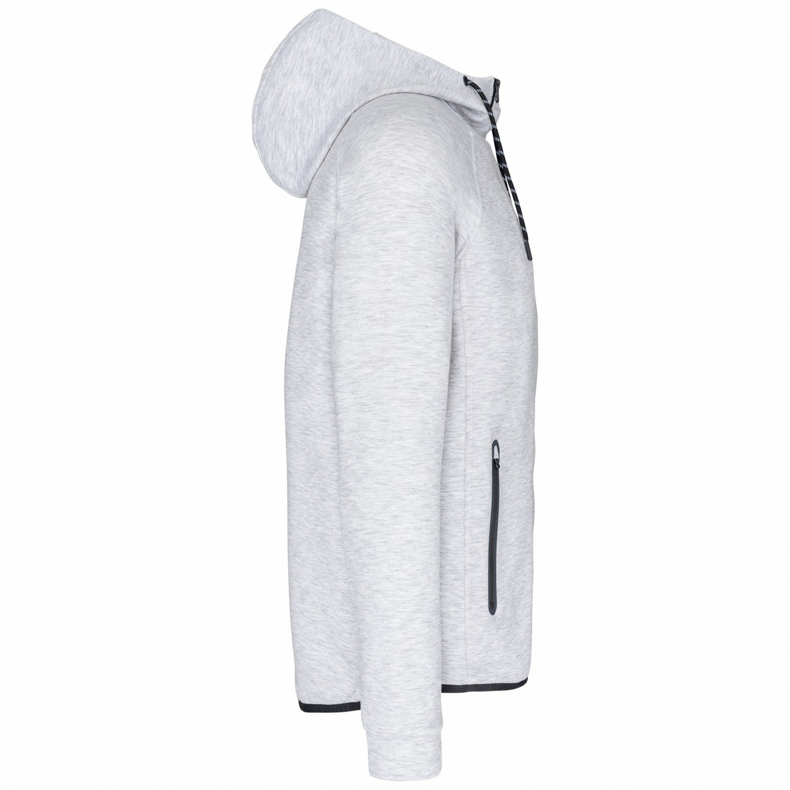 Ash Heather - Side - Proact Mens Performance Hooded Jacket